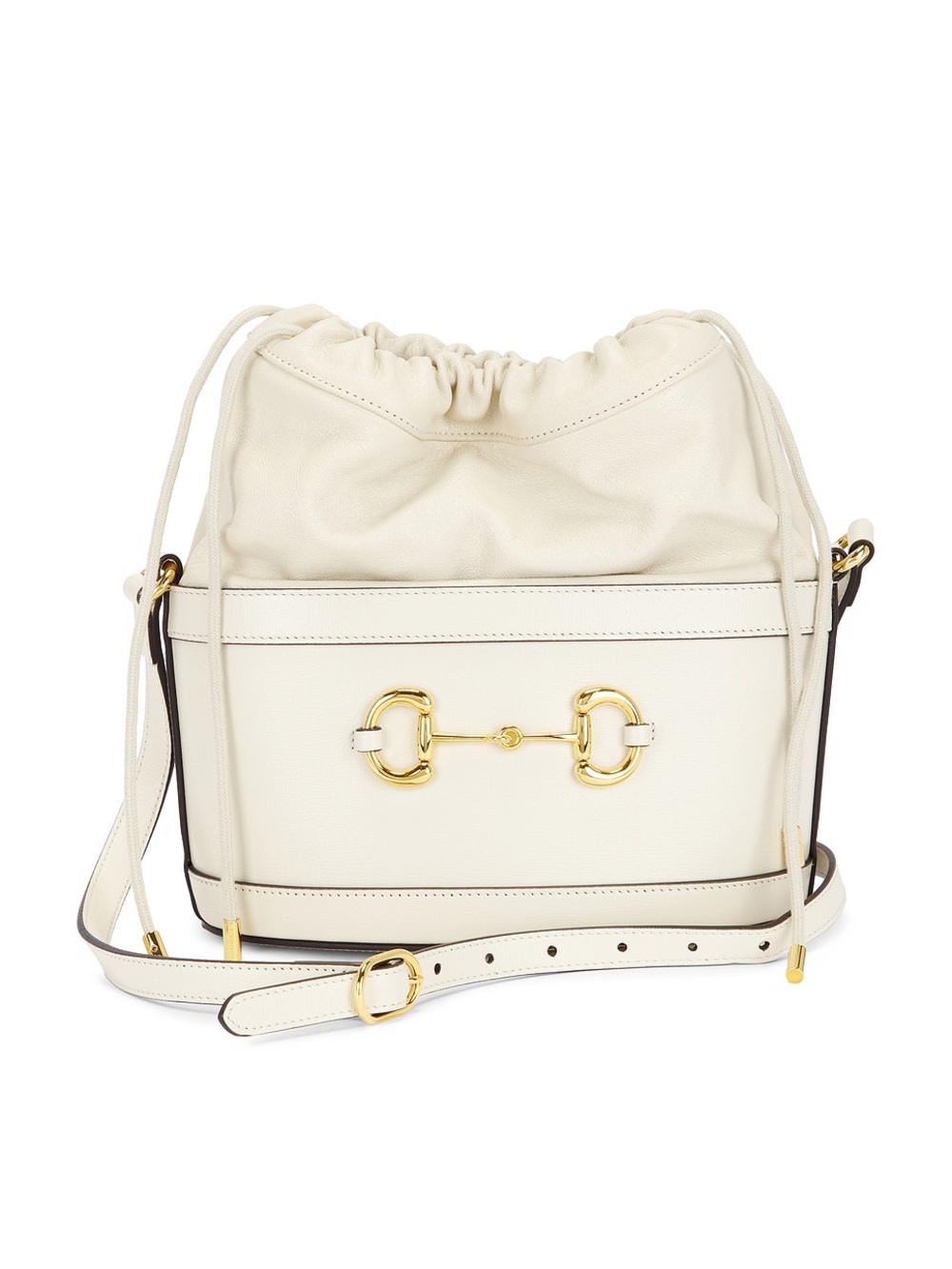 Gucci Horsebit 1955 Bucket Bag in Mystic White